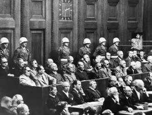 Sauckel: Nuremberg Trials, (first row) Hermann Goering, ?