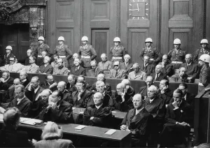 Seyss: Nuremberg Trials. First row- Hermann Goring;