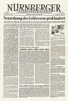 Reichsmark: Nurnberger Nachrichten Introduction of the Deutsche Mark