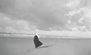 Nurse on Belgian beach