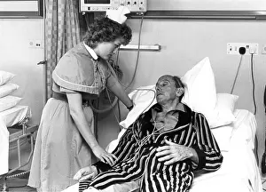 Hooked: Nurse with elderly patient