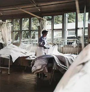 Sidcup: NURSE MAKING A BED