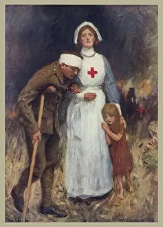 Douglas Mccarthy: Nurse with wounded soldier, WW1
