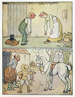 Argue: Nursery Rhymes -- couple arguing, blacksmith