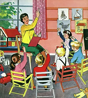 Hands Up: The Nursery School Teacher
