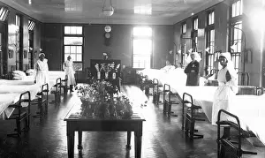 Lowestoft: Nurses in male hospital ward