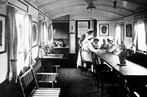 Pastime: Nurses playing a board game, 1916