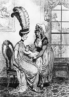 Attendants: Nursing mother with maid, 1796