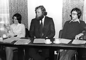 Grants: NUS President Charles Clarke with two students