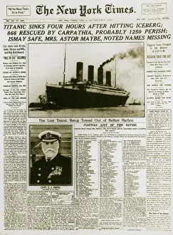 T.s.s: NY Times, Sinking of the Titanic, 1912