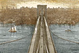 NYC, Brooklyn Bridge, 1883