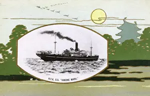 Maru: N.Y.K. S.S. 'Hakone Maru' - set within decorative border