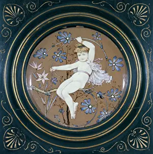 Coleman: Nymph with Flowers (China Plaque)