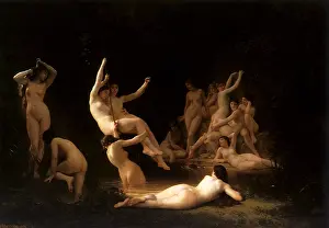 Nymphs: The Nymphaeum, by Bouguereau