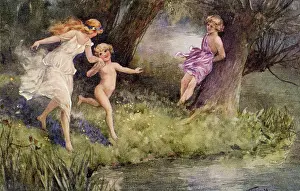 Frolicking: Nymphs frolicking