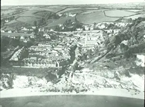 Simmonds: O E Simmonds aerial view of Beer Devon