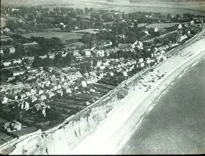 Budleigh: O E Simmonds aerial view of Budleigh Salterton Devon