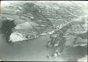 Combe: O E Simmonds aerial view of Combe Martin Devon