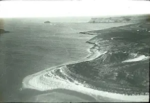 Simmonds: O E Simmonds aerial view of Padstow Cornwall