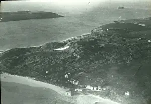 Simmonds: O E Simmonds aerial view of Padstow Cornwall