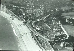 Simmonds: O E Simmonds aerial view of Padstow Cornwall