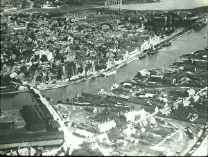 Simmonds: O E Simmonds aerial view of Poole Dorset