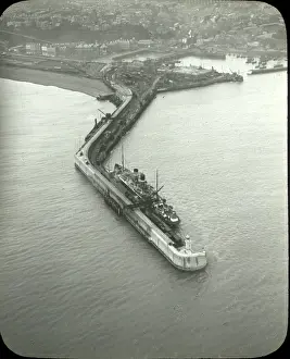 Simmonds: O E Simmonds aerial view of the Western Docks Dover