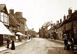 Oakham: Oakham High Street, early 1900s