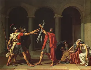 Distressed: Oath of the Horatii, by Jacques-Louis David