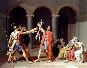 Headwear: The Oath of the Horatii, by Jacques-Louis David