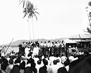 Colonies: Oath taking of the German colony of Samoa, 1900