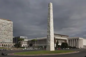 Obelisco: Obelisk, Piazza Guglielmo Marconi, EUR, Rome, Italy