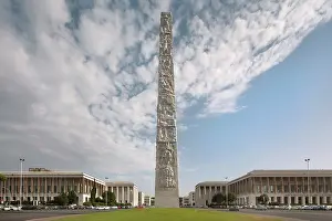Obelisco: Obelisk, Piazza Guglielmo Marconi, EUR, Rome, Italy