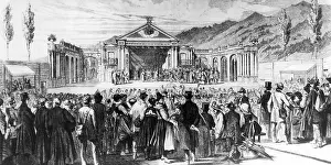 Oberammergau: The Oberammergau Passion Play, around 1840