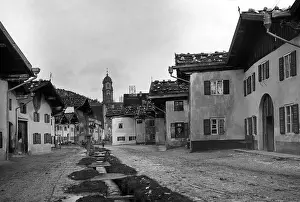 Brook: Obermarkt in Mittenwald, around 1915