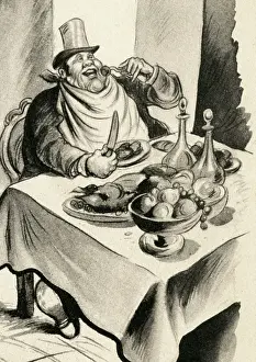 Fatness: Obese man eating
