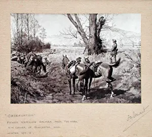 Struma: Observation - Picket watching Salmah from the Worm, WW1