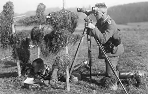 Dummies: Observation post during a Reichswehr maneuver