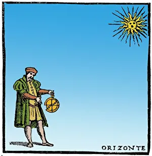 1545: Observation of Sun with Astrolabe, 1545