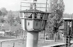 Dismal: Observation tower near Berlin Wall, Berlin, Germany