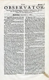 Newsprint: OBSERVATOR BROADSHEET