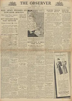 Spaatz: The Observer front page Battle for the Caucasus
