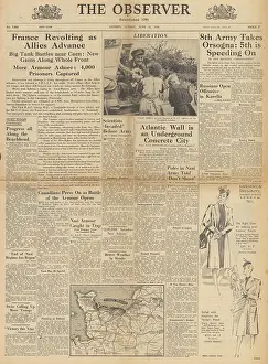 Viterbo: The Observer front page Battle for Normandy