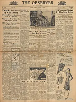 Husky: The Observer front page Battle for Sicily