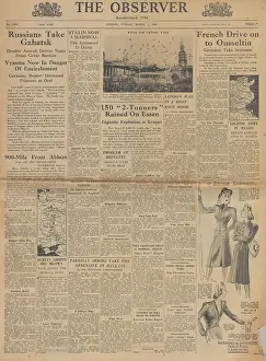 Pichon: The Observer front page Red Army capture Gzhatsk