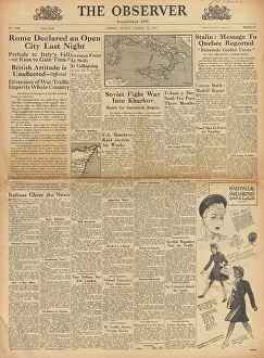 Randazzo: The Observer front page Rome declared an open city