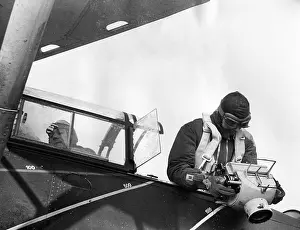 Replaced: An observer and the pilot of an Hs 126 during an exercise in