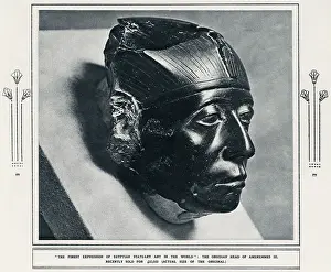 Obsidian: Obsidian Head of Pharaoh Senusret III
