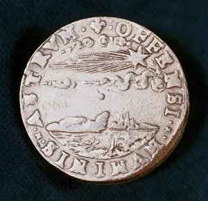 Tycho: Obverse of medal commemorating the bright comet