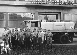 Troopers: Occupation of a bank by SA men, 1933